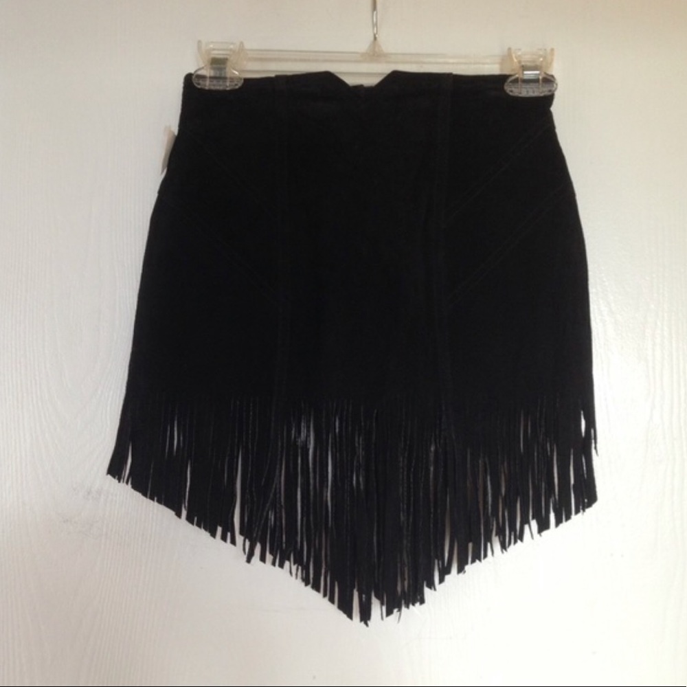 Vintage Suede Fringe Skirt - Picture 7 of 7